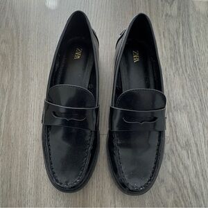 Zara Black Penny Loafers